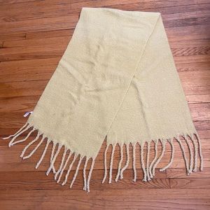 Urban Outfitters buttercream yellow fringed scarf ( brand new)!